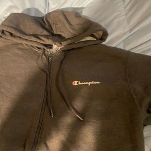 champion hoodie size large graphite Gary